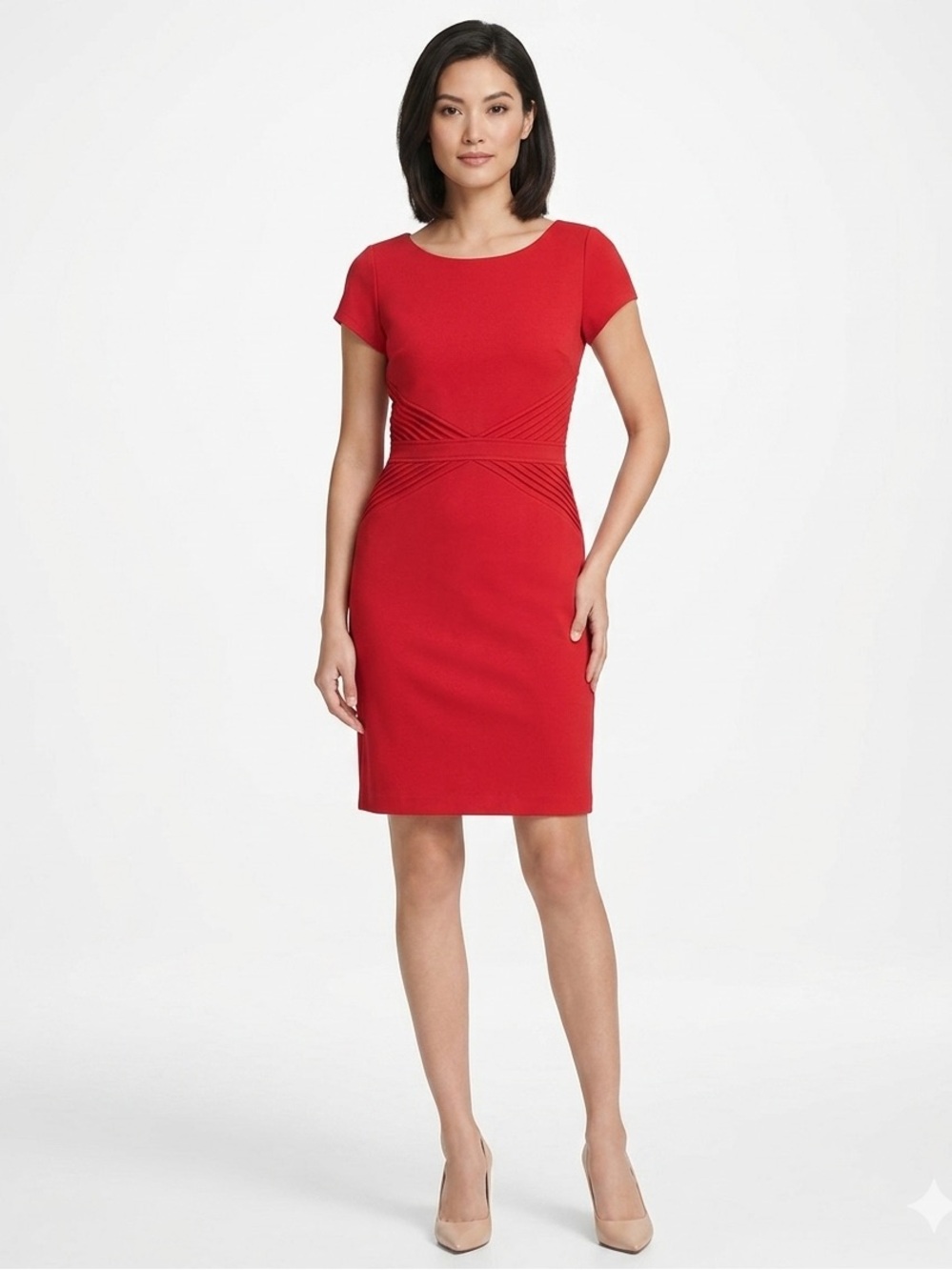Ellen Tracy Vibrant Red Dress Sz 10